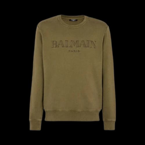 Balmain Vintage Embroidered Sweatshirt 'Khaki'