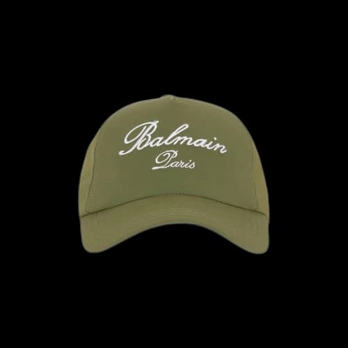 Balmain Signature Embroidered Cap 'Khaki'