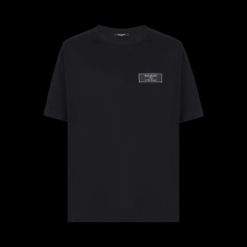 Balmain Etiquette T-Shirt 'Black/White'