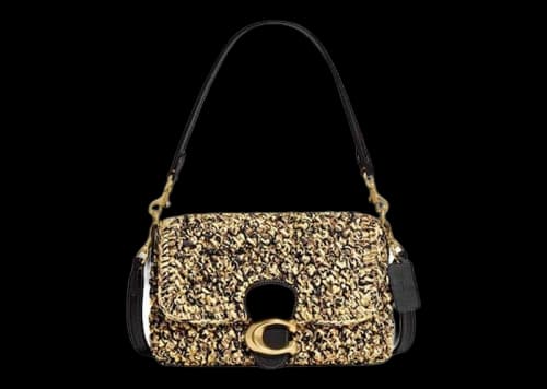 Coach Shoulder Bag Soft Tabby Natural/Black
