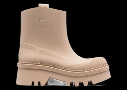 Chloe Raina 55mm Slip-On Boots Beige (Women's)