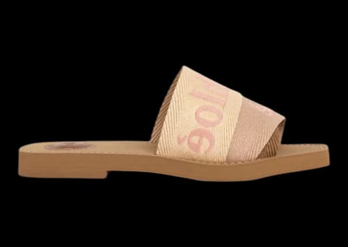 Chloe Woody Mule Pink Brown (Women's)