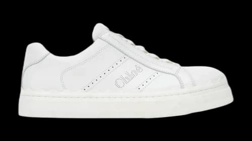 Chloe Perforated Calfskin Lauren Sneakers White (Women's)