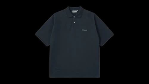 Carhartt WIP Levon Polo Shirt Navy Blue