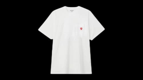 Carhartt WIP Pocket Red Heart T-Shirt White