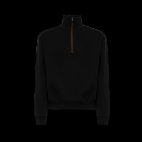 Acne Studios Half Zip Sweatshirt Black