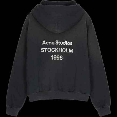 Acne Studios Logo Printed Long Sleeved Hoodie