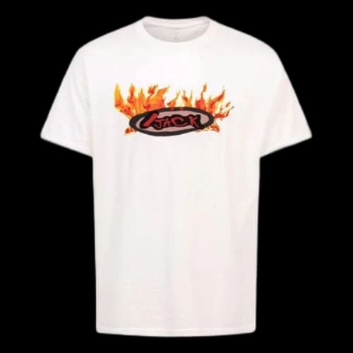Travis Scott Cactus Jack Flame T-shirt 'Cream'