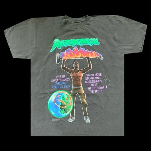 Cactus Jack by Travis Scott Back Bling T-Shirt 'Graphite'