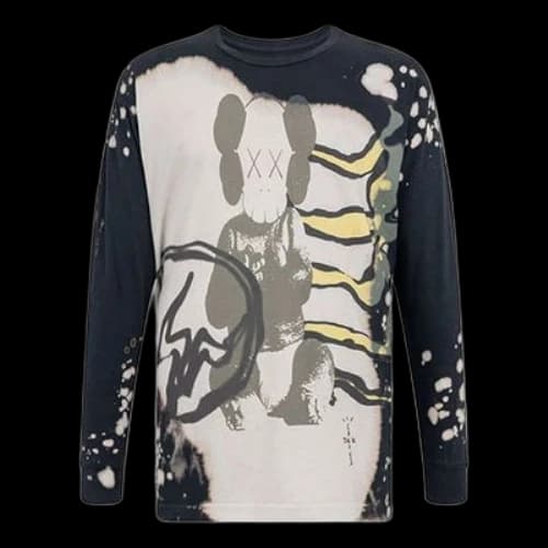 Travis Scott Cactus Jack x Kaws For Fragment L/S Tee 'Grey'