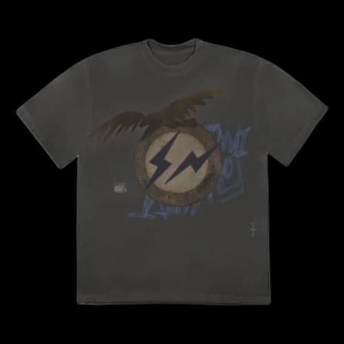 Travis Scott Cactus Jack For Fragment Create T-shirt 'Washed Black'