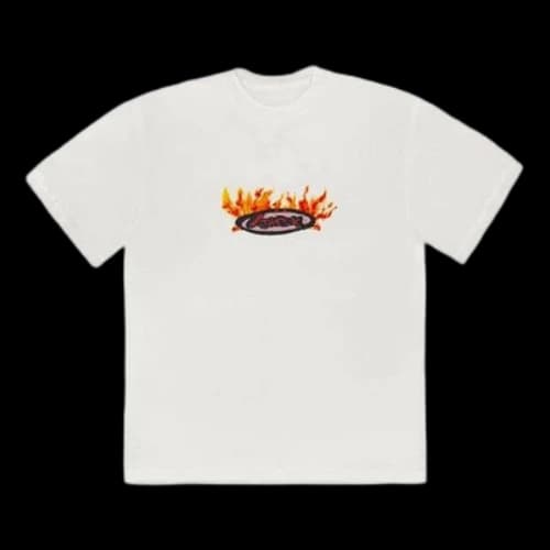 Travis Scott Cactus Jack Flame T-shirt 'Cream'