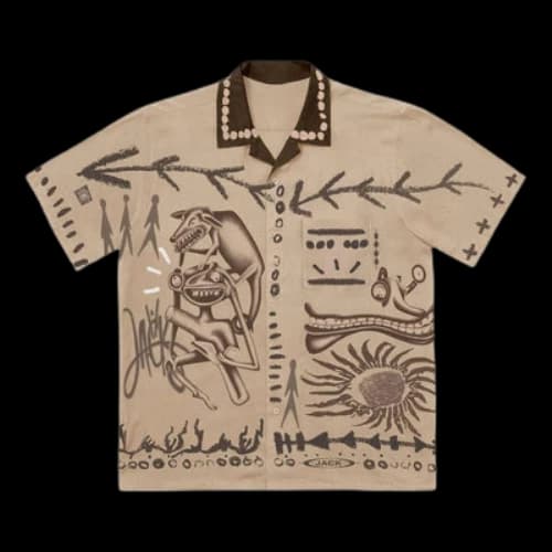 Travis Scott Cactus Jack FW22 Painter's Button Up Shirt 'Tan'