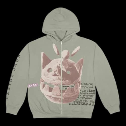 Travis Scott Cactus Jack New Sight Zip Up Hoodie 'Sage'