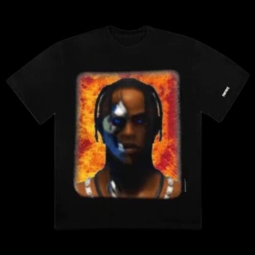 Cactus Jack by Travis Scott x Fortnite T-3500 Portrait T-Shirt 'Black'