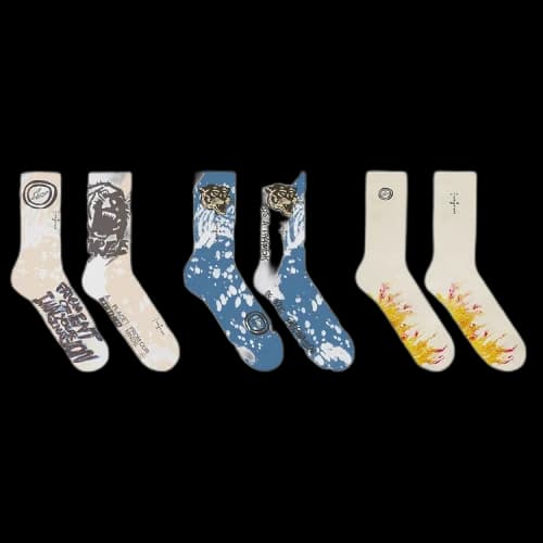 Cactus Jack by Travis Scott For Fragment 3 Pack Socks 'Multicolor'