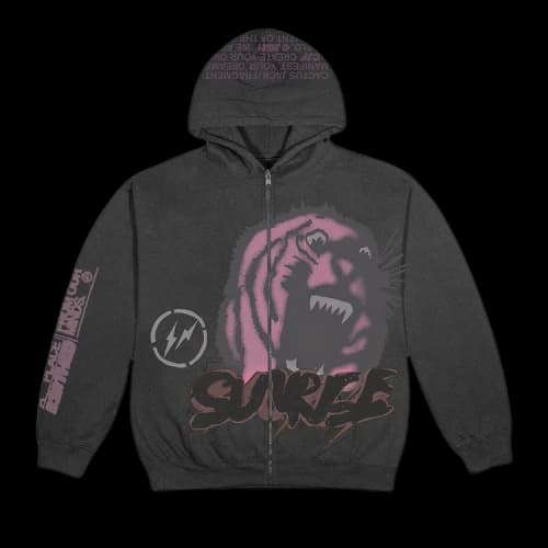 Cactus Jack by Travis Scott For Fragment Sunrise Zip Up Hoodie 'Grey'