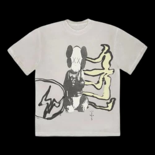 Travis Scott Cactus Jack x KAWS For Fragment Tee 'Vintage Wash'