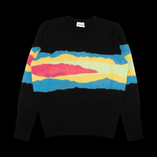 Charles Jeffrey Loverboy Shreddies Multi Wool Sweater 'Black'