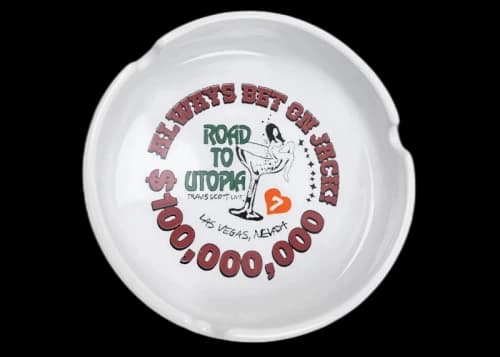 Travis Scott Road to Utopia Las Vegas Ashtray White