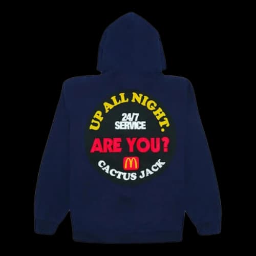 Travis Scott X McDonald's Up All Night Sticker Hoodie 'Navy'
