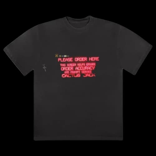 Cactus Jack by Travis Scott x McDonald's Order Here T-Shirt 'Black'