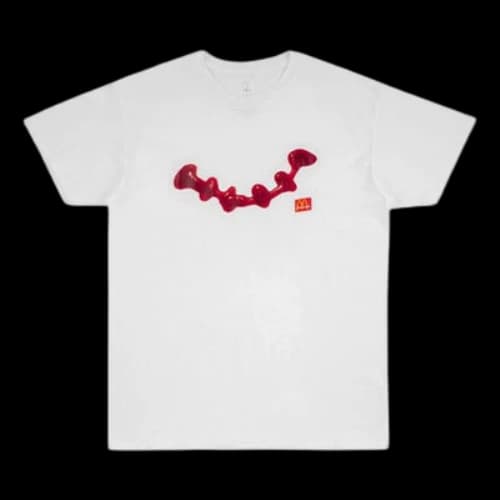 Travis Scott Printing Round Neck Short Sleeve White
