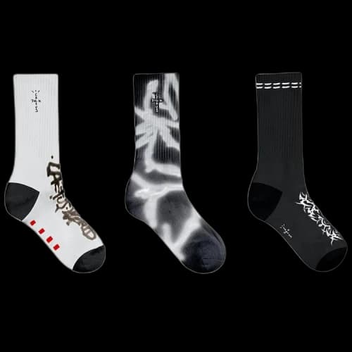 Cactus Jack by Travis Scott Cactusworld Socks Trio 'Multicolor'