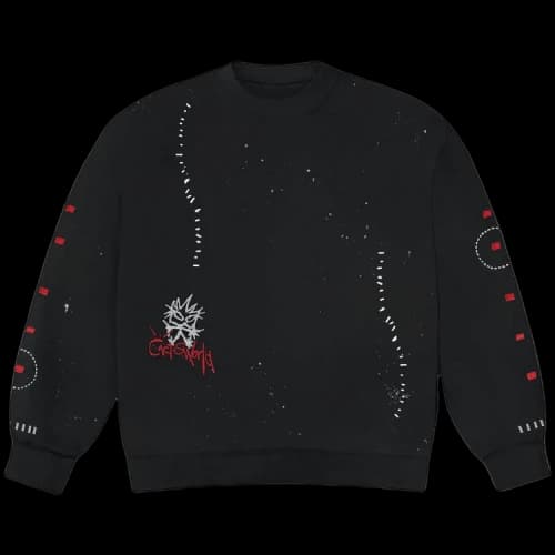 Cactus Jack by Travis Scott Stitched Crewneck 'Black'