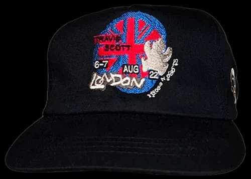 Travis Scott Road to Utopia Las Vegas O2 Live Union Jack Hat Black