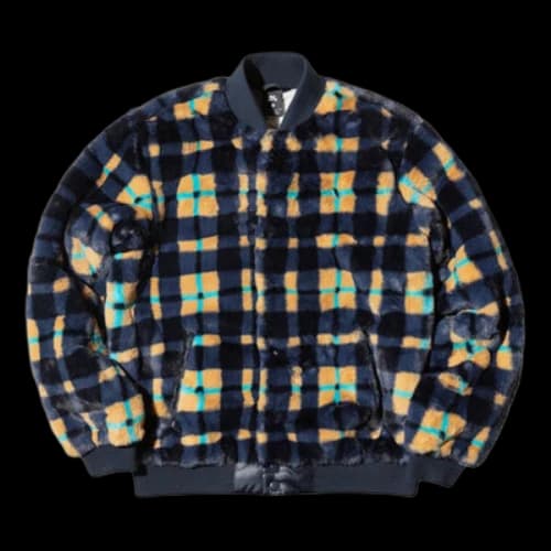 Nike SB Dunk High x Concepts Crossover Skateboard Sports Plush Plaid Jacket Asia Edition Colorblock Yellow