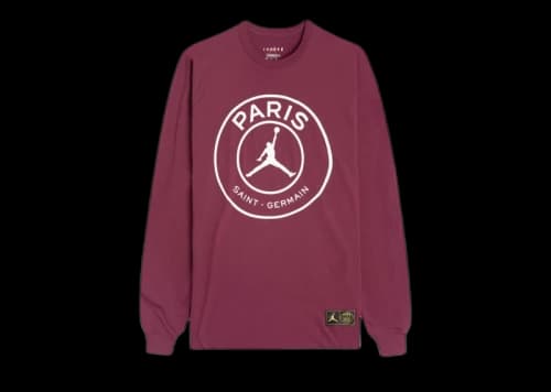 Jordan x PSG Paris Saint Germain Longsleeve T-Shirt Bordeaux