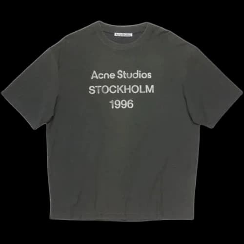 Acne Studios Logo Printed Crewneck T Shirt