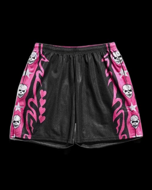 Chalk Line Bret Hart Royal Rumble 1995 Entrance Shorts Black/Pink