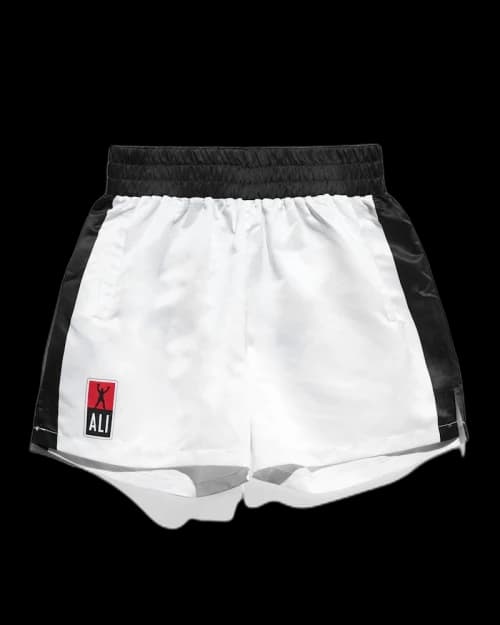 Chalk Line Muhammad Ali Satin Fight Shorts White/Black