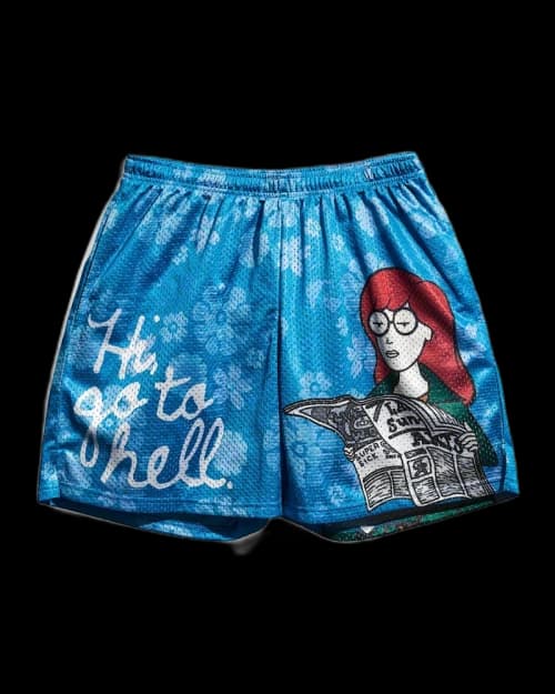 Chalk Line Daria Go To Hell Retro Shorts Blue/Multi