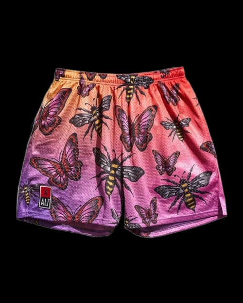 Chalk Line Muhammad Ali Butterflies and Bees Retro Shorts Multi