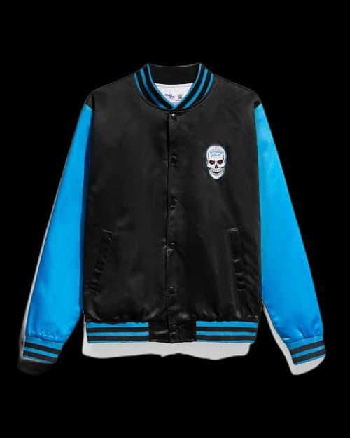 Chalk Line Stone Cold Chenille Logo Satin Jacket Black/Blue