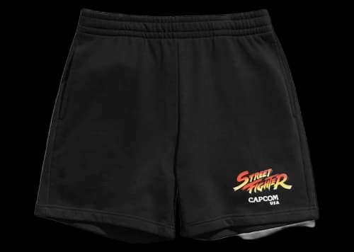Chalk Line Street Fighter Black Fleece (7 inch inseam) Shorts Black