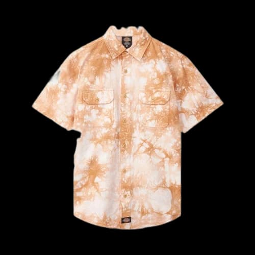 CLOT x Dickies Dragon Tie Dye Short-Sleeve Work Shirt 'Brown'
