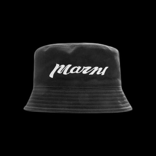 Marni Embroidered Logo Bucket Hat 'Black'