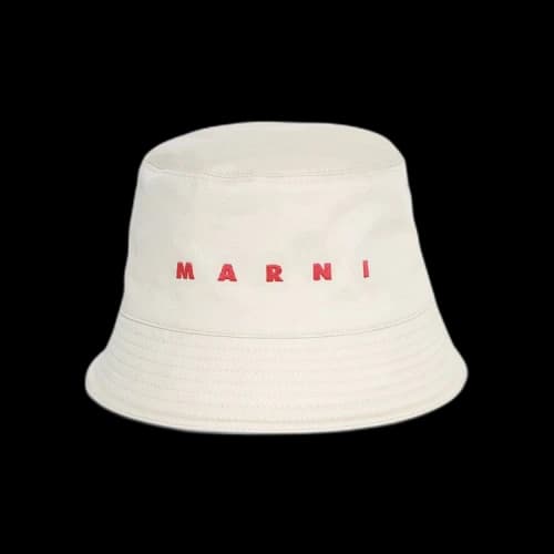Marni Logo Bucket Hat II 'Ivory'