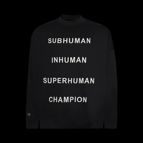 Rick Owens x Champion Jumbo Sweatshirt 'Black'