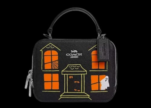 Coach Halloween Haunted House Crossbody Bag Black