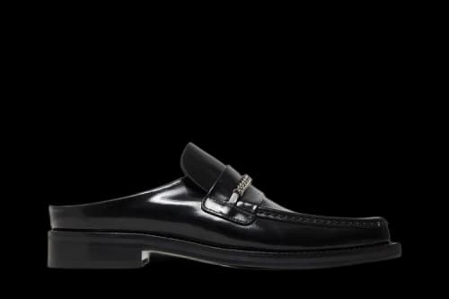 Martine Rose Square Toe Mule 'Black High Shine'
