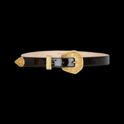 Balmain Patent Leather Western Belt 'Black'