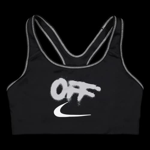 Nike Women's x Off-White NRG RU Pro Classic Sports Bra 'Black'