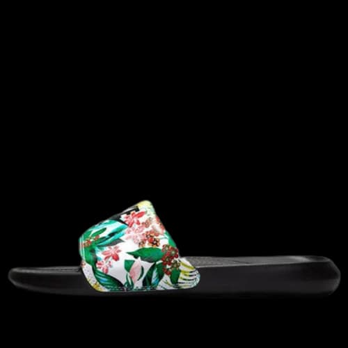 Nike Victori One Flowers Stylish Sports Slippers Black (Women's)