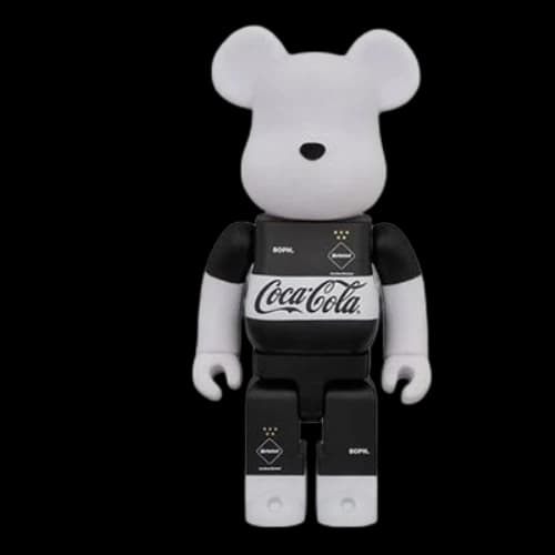 Bearbrick F.C.Real Bristol x x BE@RBRICK Black White 100%+400%