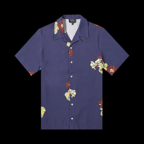 A.P.C. Louis Short-Sleeve Shirt 'Dark Navy'
